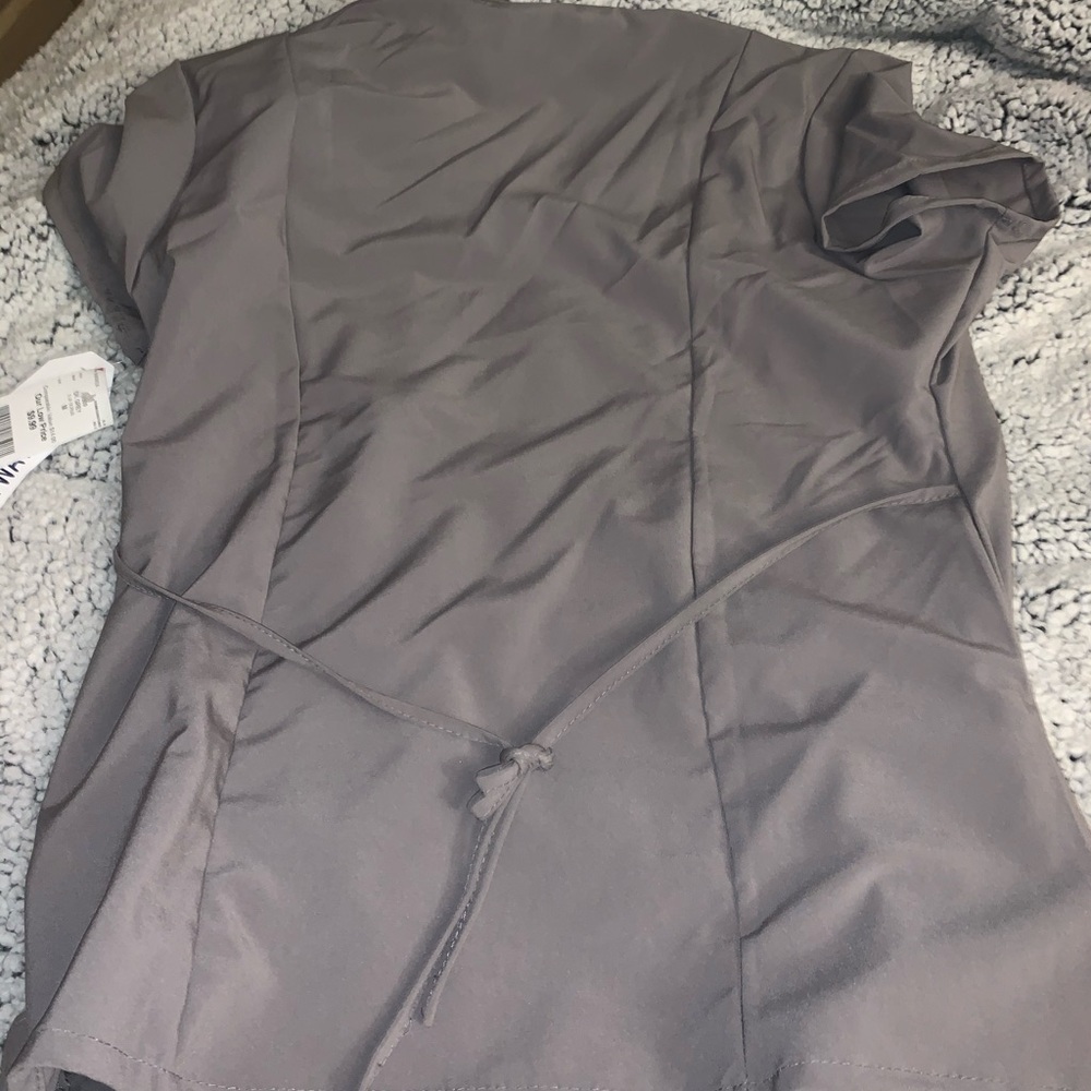 Scrubbed Grey Waterproof Scrub Top